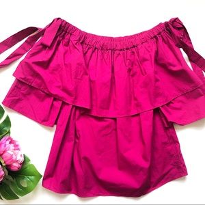 Ann Taylor Off Shoulder Bow Top NWT
